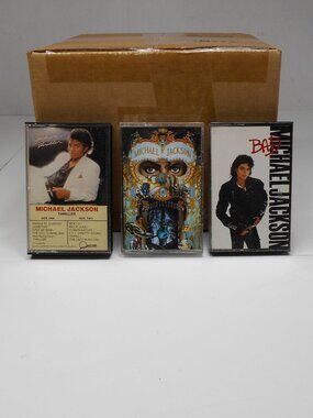3 Michael Jackson Audio Cassette Tapes Thriller 1982, Bad 1987, & Dangerous 1991